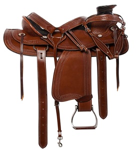 Sillín de caballo de cuero genuino de alta calidad, sillín Wade, sillín occidental ecuestre disponible para venta al por mayor directa - Product Image 1