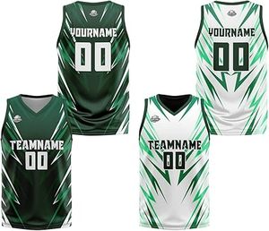 Maillots et shorts de basket-ball réversibles personnalisés pour hommes, femmes, adultes et jeunes, impression personnalisée de nom, numéro et logo - Product Image 4