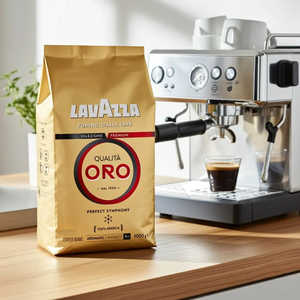 Approvisionnement en gros de grains de café Lavazza Oro Gold 1 kg, mélange d'espresso italien authentique, saveur douce, torréfaction foncée, fraîchement emballé - Product Image 6