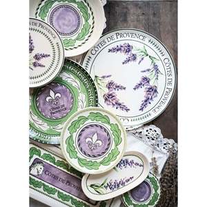 Frutero con patas de cerámica Provence Lavender Purple 23x14 cm - Product Image 3