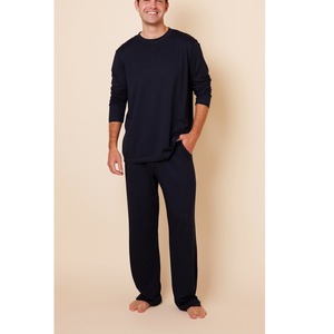 Pyjama 2 pièces avec logo personnalisé de la meilleure qualité, pantalon à manches longues, jersey de coton imprimé pour hommes, ensemble de pyjamas biologiques de nuit de BD - Product Image 4