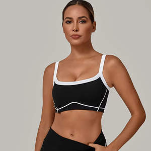 Soutien-gorge de sport pour femmes haute élasticité sans couture soutien texture douce confortable pour l'entraînement de yoga - Product Image 2