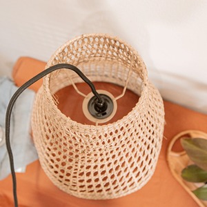 <b>Vintage</b> Style Seagrass <b>Lampshade</b> Hanging Cylinder Ceiling Handwoven Wicker Pendant Light Seagrass Chandelier Light Vietnam - Product Image 3