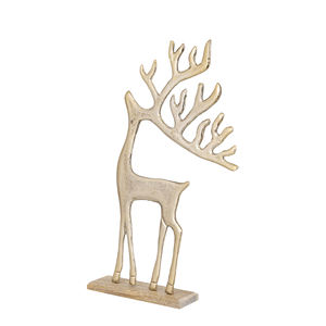 Ensemble de sculptures de renne moderne de style nordique Figurines d'animaux abstraites en fonte d'aluminium pour la décoration de la maison et des vacances - Product Image 4