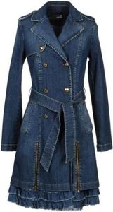 Veste en jean chic pour femme, coupe droite, longueur genou, polyvalente, tendance, essentielle pour superpositions, style vintage délavé, automne-hiver - Product Image 6