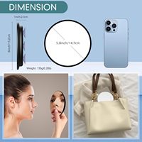 Miroir de maquillage grossissant 30X concave de 6 pouces MoonlitGlow personnalisé, 3 ventouses, fixation murale, miroir cosmétique sans distorsion