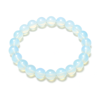 Nouveau Bracelet Extensible en Perles de Cristal Opalite Fait Main, Vente en Gros, Pierre Naturelle, Feng Shui, Porte-Bonheur, Guérison Énergétique, Amour