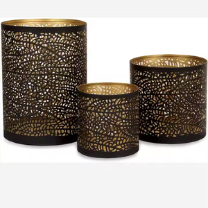 Portavelas votivo para velas de té de Navidad hecho a mano de acero inoxidable con colores y tamaños personalizables - Product Image 5