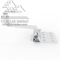 Crochet de fixation solaire réglable en aluminium anodisé YZ de haute qualité pour toiture en tuiles, garantie 12 ans pour supports photovoltaïques de toit solaire