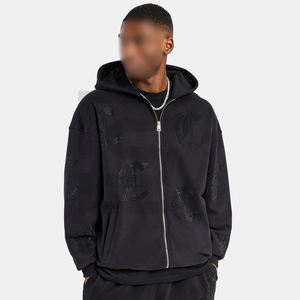 Black Color With Full Zipper Highest Quality In Reasonable Price Best Quality Make Your Own Rhinestone <b>Tracksuits</b> - Product Image 5