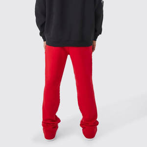 Joggers acampanados elegantes y cómodos para hombre/Material de algodón de tendencia superior hecho a media cintura estilo informal patrón recto - Product Image 2