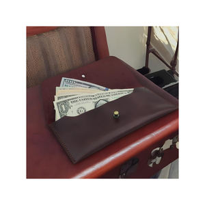 Cartera de Cuero Marrón Genuino de Primera Calidad para Efectivo |   Cartera Delgada para Dinero, Organizador de Viaje para Hombres y Mujeres, Diseño Duradero - Product Image 5