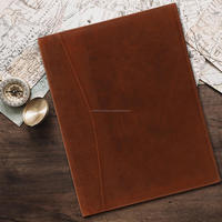 Porte-documents en cuir véritable de qualité supérieure, style vintage, élégant, organiseur de documents, étui de voyage A4 portable
