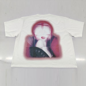 Camiseta Corta para Hombre, Estilo Oversize, con Estampado y Diseño Desgastado, Personalizada OEM 2026 - Product Image 1