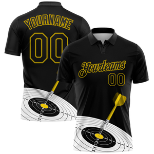 Chemises polo fléchettes personnalisées impression par sublimation en gros maillots à manches courtes pour hommes femmes vêtements d'équipe de fléchettes uniformes sportifs - Product Image 1