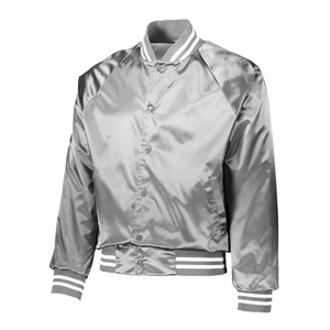 TITLISTS 2025 demande du client personnalisé Satin Bomber veste bandes colorées sport universitaire veste hommes Satin tissu Letterman veste - Product Image 5