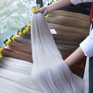 A granel 20 pulgadas Color claro Natural recto vietnamita extensiones de cabello humano crudo doble dibujado sin enredos alineados cutículas 100% - Product Image 1