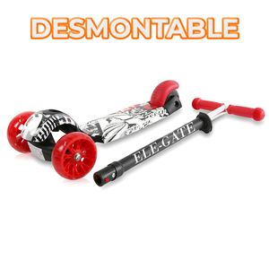 สกู๊ตเตอร์สามล้อพับได้สำหรับเด็ก ทนทาน โครงสร้างแข็งแรง ทำจากโลหะผสม พลาสติก และล้อ PU เหมาะสำหรับใช้งานกลางแจ้ง - Product Image 5