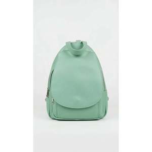 Zaino Leggero in Vera Pelle Dollaro con Manico/Cinghia Staccabile, Uso Quotidiano, Motivo Personalizzato, Cotone Poliestere Verde Menta - Product Image 1