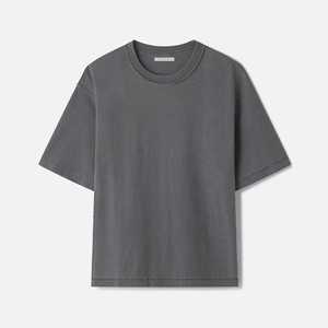 เสื้อยืดโอเวอร์ไซส์ของผู้ชายรุ่นครอปผ้าฝ้ายฟอกลายสกรีนแบบกำหนดเอง100% - Product Image 6