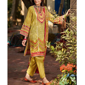 Costume Salwar Kameez de bonne qualité, tenue de styliste malaisienne, tenue d'été - Product Image 3