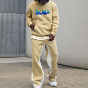 Survêtement léger à capuche en molleton imprimé avec logo personnalisé, coupe régulière, style streetwear d'hiver, effet délavé à l'acide pour homme – Fabricant - Product Image 5