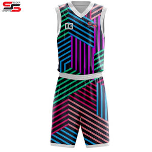 Uniforme de baloncesto de malla transpirable camiseta de baloncesto duradera corta - Product Image 6