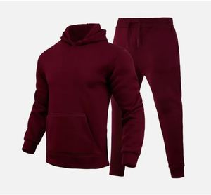 Survêtements unisexes 100 % coton pour le sport et le fitness, ensembles personnalisés avec sweat à capuche et pantalon, streetwear décontracté, maternité, couleurs personnalisées - Product Image 1