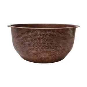 Cuenco Redondo Tradicional de Cobre Martillado para Múltiples Usos en el Hogar - Product Image 1