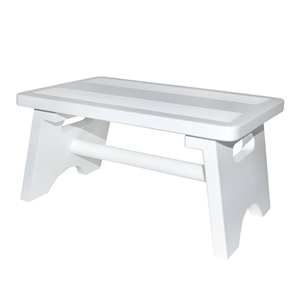 Well Home 'Ara' Sgabello e Pouf Multifunzionale Bianco Smontabile - Product Image 1