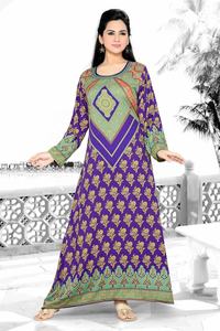 Readymade-caftán de alta calidad para mujer, tela de crepé con estampado Digital de alta definición - Product Image 5