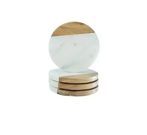 Luxury Elegant Marble Walnut Handmade Eco-Friendly <b>Coaster</b> Set Classic Style <b>Drink</b> <b>Coasters</b> Home Office 5mm Customized Color - Product Image 3