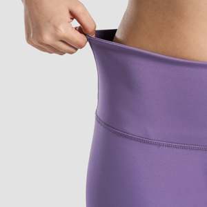 Leggings Lavender Lavender con tela de punto elástica - Product Image 6