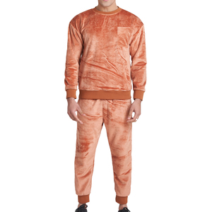 Veste et pantalon de survêtement en velours pour hommes Survêtement de course en velours pour hommes Sweats à capuche en velours pour hommes Pantalon en velours - Product Image 1