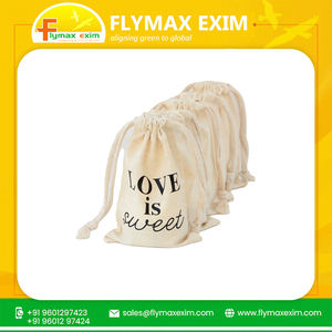 Authentique sac à cordon 100% polyester et coton avec design élégant style pliant meilleur prix sacs de cadeaux d'événement de mariage - Product Image 6