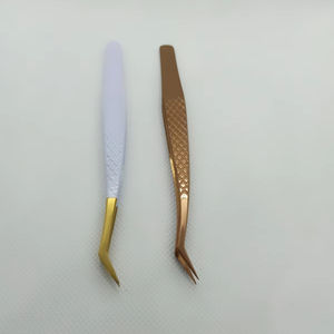 Pince à cils professionnelle de qualité supérieure en acier inoxydable avec logo personnalisé, haute performance, préhension précise des fibres, pointe affûtée - Product Image 6