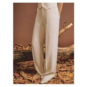 กางเกงลายดอกลิลลี่สำหรับสตรีทรงหลวมตกแต่งด้วยเสน่ห์ของฤดูใบไม้ร่วงสำหรับฤดูใบไม้ผลิ - Product Image 2