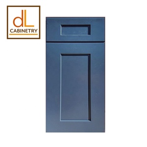 Cyber Grey RTA Shaker Kitchen <b>Cabinets</b> with Bar Layout Blue Glass Holder Plywood Carcase Drawer <b>Slide</b> Hinge-US Stock Accessories - Product Image 4