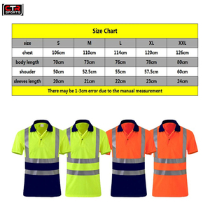 Buena calidad Alta visibilidad Manga corta Seguridad Hi Vis Camiseta reflectante Polo DE TRABAJO - Product Image 6