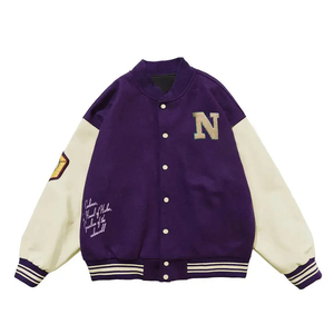 Veste matelassée Skyler tendance Hip Hop, style universitaire vintage, décontractée, imperméable, durable, avec appliques cousues - Product Image 3