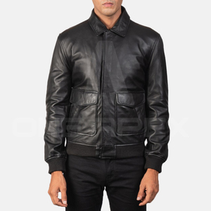 Veste en cuir de mouton véritable à manches longues pour hommes de haute qualité du Pakistan Veste en cuir respirante à col rabattu d'hiver - Product Image 5