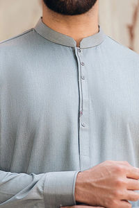 Calidad Premium largo Formal hombres Shalwar Kameez poliéster sólido transpirable y sin arrugas proveedor directo de fábrica - Product Image 6