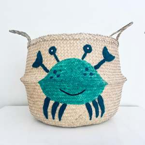 Cesta de lavandería de hierba marina hecha a mano para niños, juguetes de hierba marina de excelente calidad, cestas de ropa para el vientre - Product Image 1