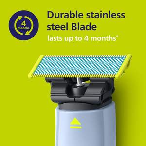 Lames de rechange originales Philips OneBlade 5 en acier inoxydable compatibles avec tous les rasoirs électriques OneBlade (modèle QP250/50) - Product Image 6