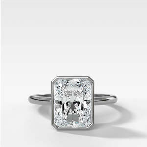 Anillo de Compromiso con Diamante de Corte Radiante de 2.00 CT con Certificación IGI, Diseño de Halo con Bisel Completo, Anillo de Boda, Anillo de Aniversario para Mujer - Product Image 2