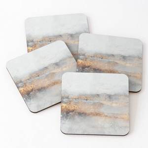 Posavasos para servir té con estampado de madera de nuevo diseño, Juego de 4 piezas, superventas, posavasos para el hogar y la cocina, superventas de epoxi - Product Image 5