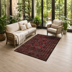 <b>RUGS</b> DEPOT LXDP-0285 Wholesale Black Charcoal Bohemian Persian Digital Printed Machine Washable Chenille Area <b>Rug</b> <b>Non</b> <b>Slip</b> - Product Image 6