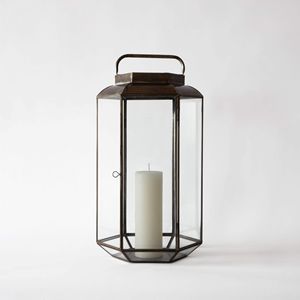 Vente en gros Lanterne à bougie en métal pour la décoration de la maison de mariage Lanterne à bougie moderne en métal et en verre de luxe - Product Image 2
