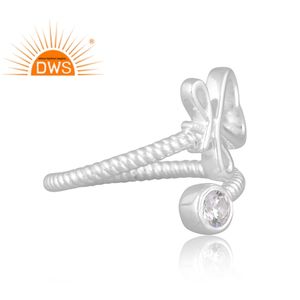 Elegent Design Fine Sterling Silver Natural Cz Gemstone <b>Adjustable</b> <b>Ring</b> Custom Jewelry Manufacturer - Product Image 3