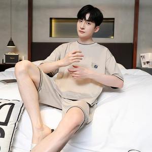 OEM Custom <b>Men's</b> High Street Style Summer T shirt <b>Shorts</b> Set Breathable Twin <b>Short</b> T-Shirt Set - Product Image 2